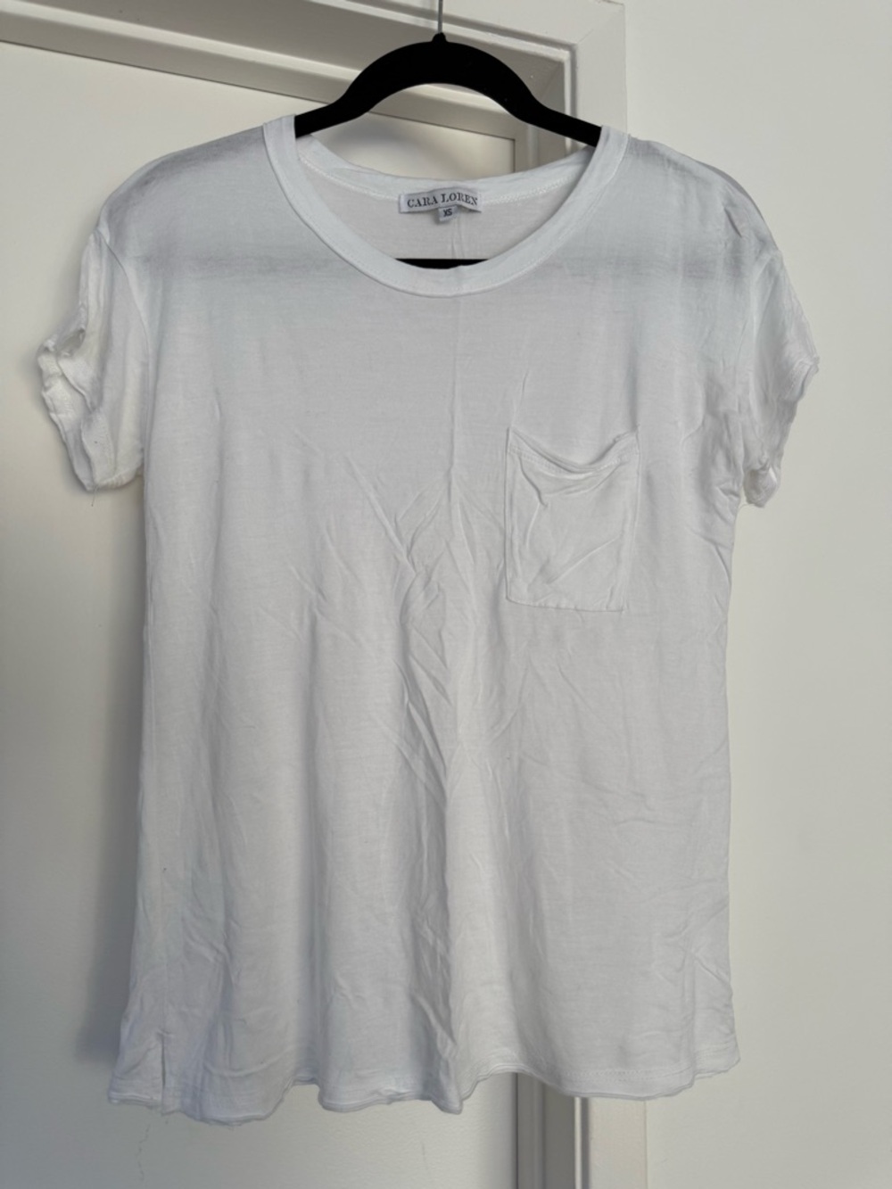 Cara Loren Women's Soft White Crewneck Tee